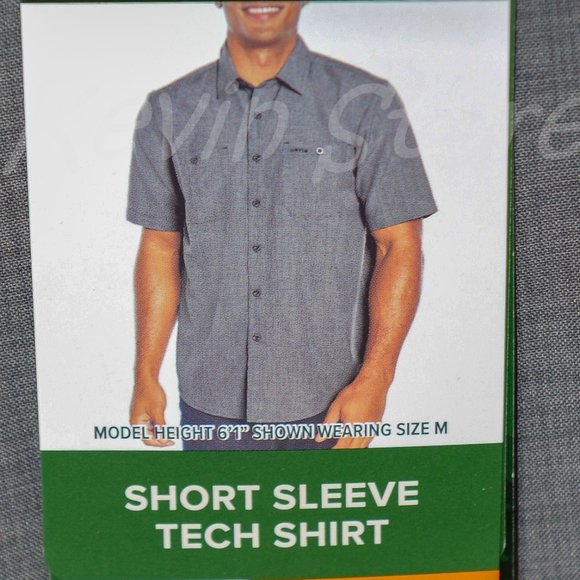 NWT Orvis Men’s Short Sleeve Woven tech shirt Gray‎ - Picture 6 of 8